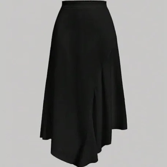 PRIMARK Brown & Black Ombre Handkerchief Asymmetrical Modest Slip Satin Skirt XS - Picture 10 of 16